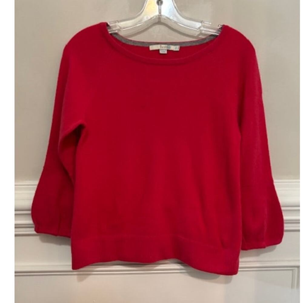 Boden Sweater Women's US 4 100% Cashmere Crewneck Lightweight Pink